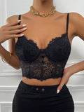 Priv√© Lace Bustier Crop Cami Top