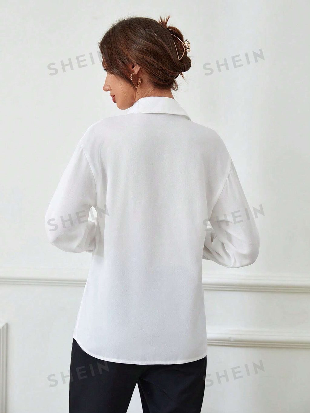 Priv√© Solid Button Front Shirt