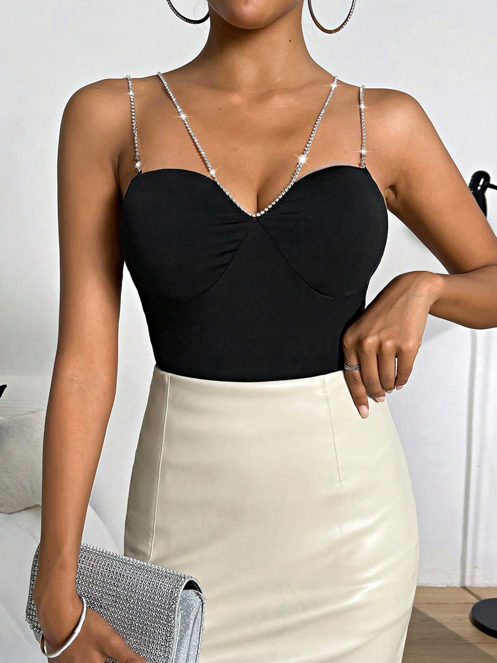 Rhinestone Detail Cami Top
