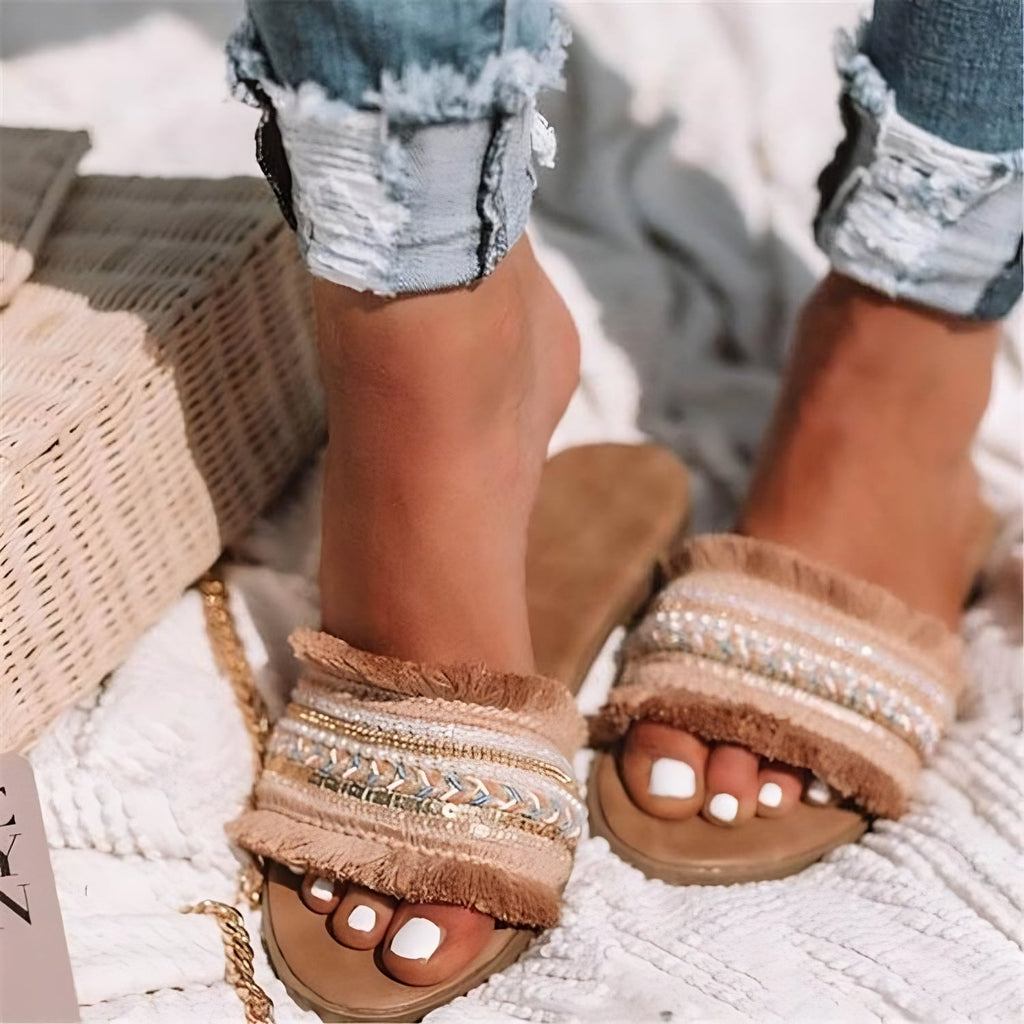 Fringed Sandals