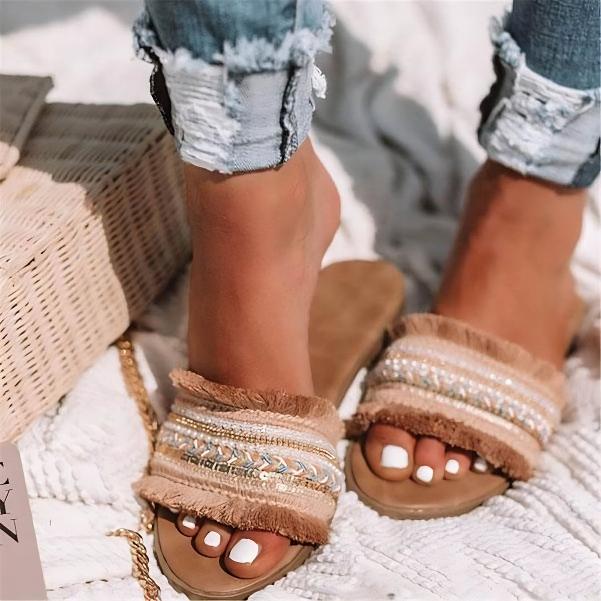 Fringed Sandals