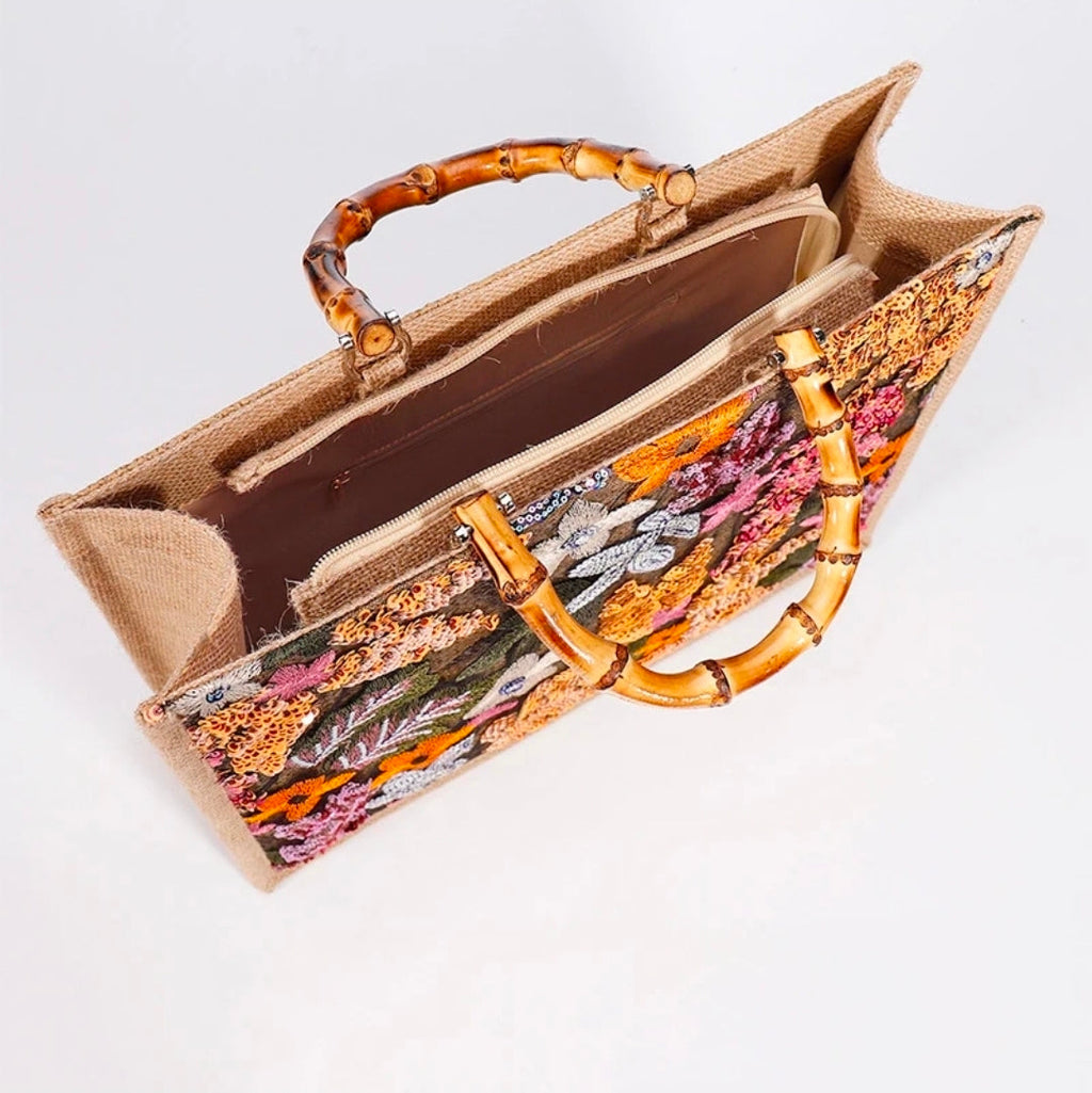 Boho Bloom Sequin Tote