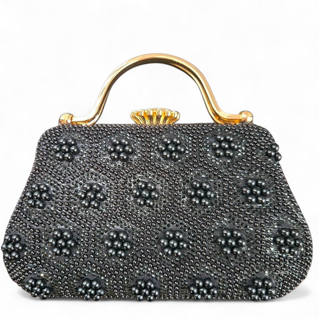 Midnight Petals Luxe Clutch