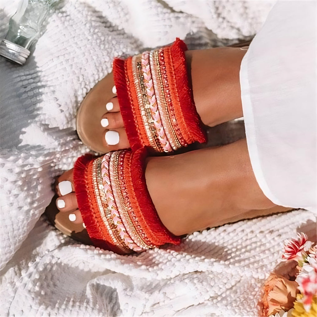 Fringed Sandals