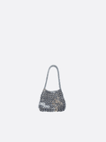 Silver metal handbag