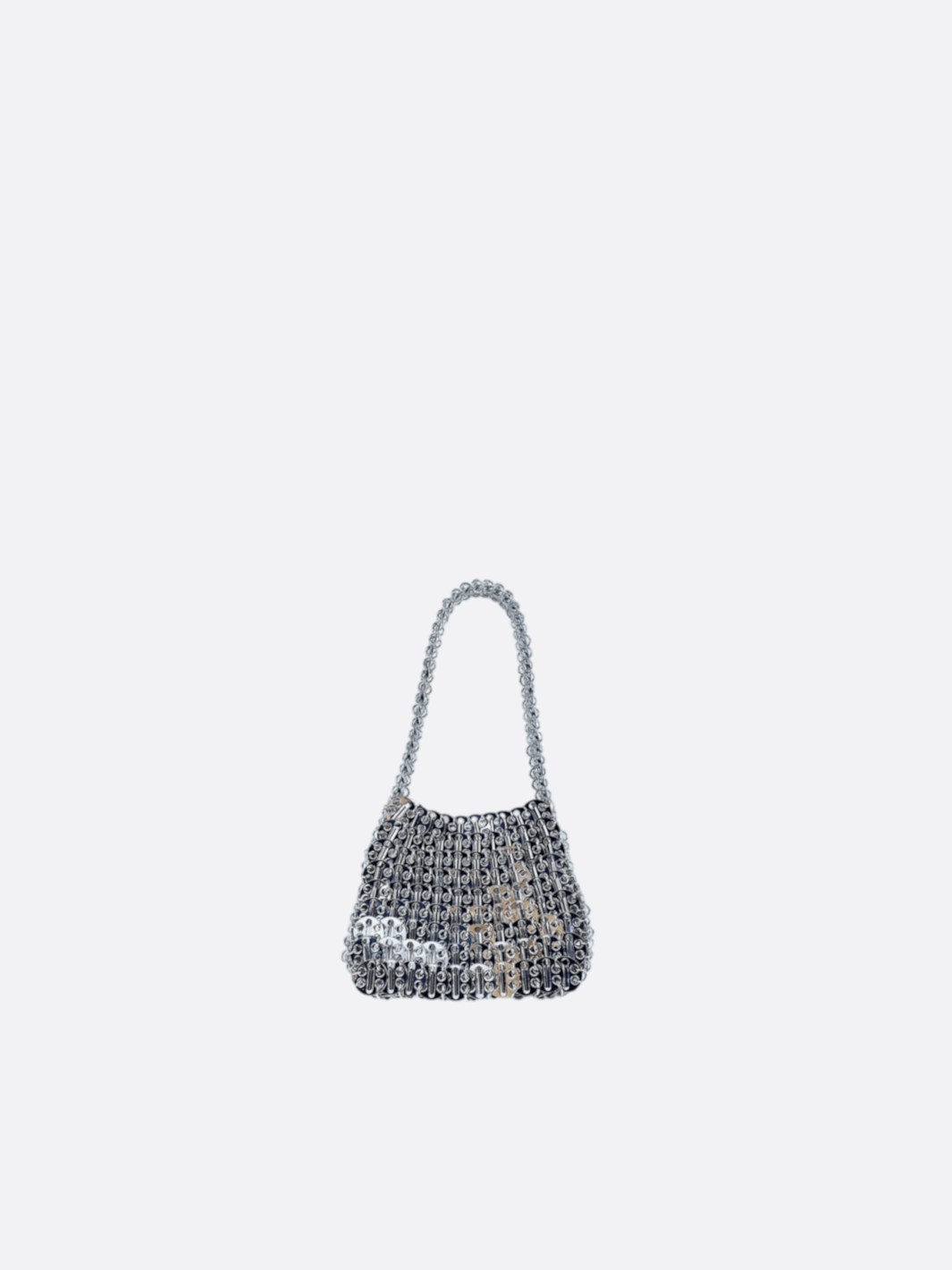 Silver metal handbag