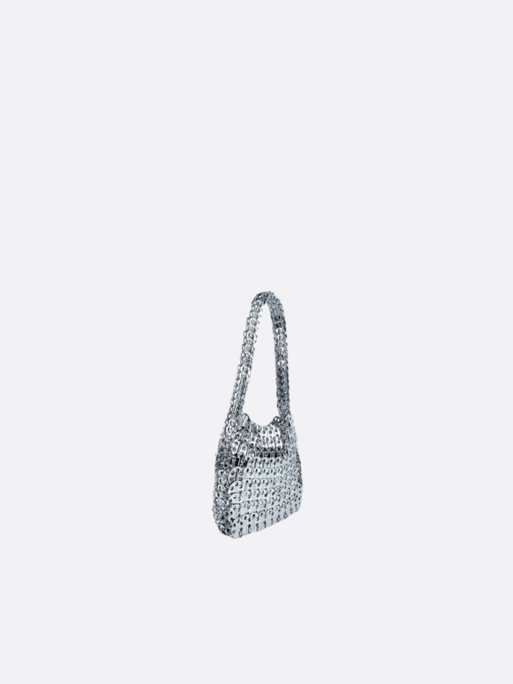 Silver metal handbag