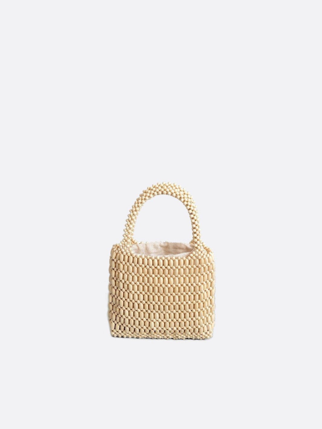 Wooden bead handbag