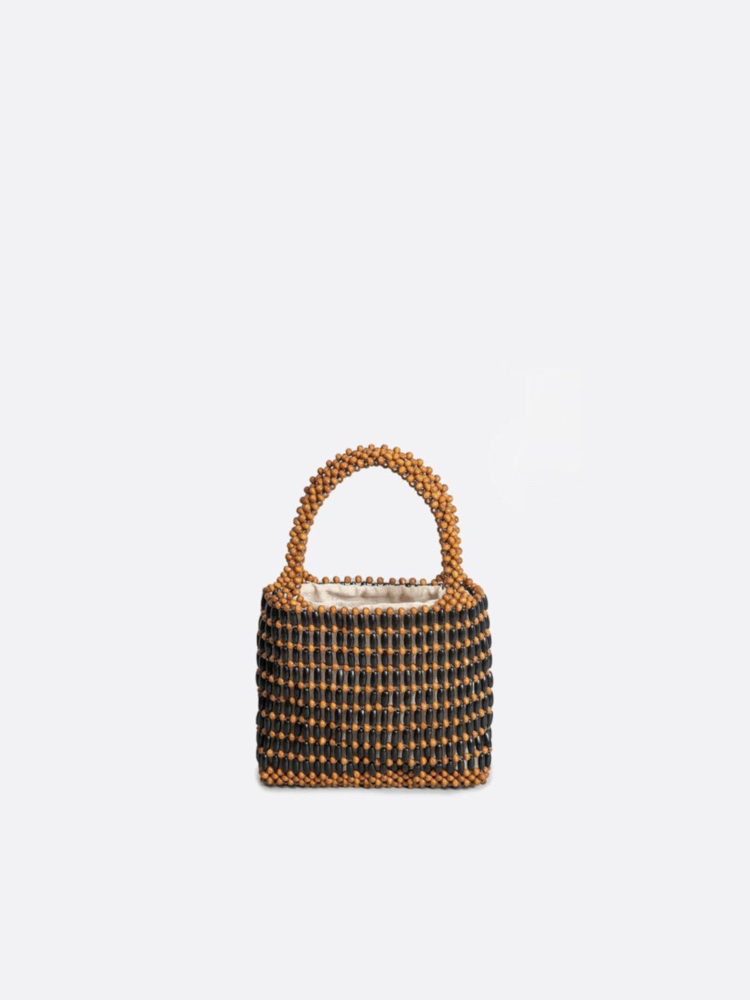 Wooden bead handbag