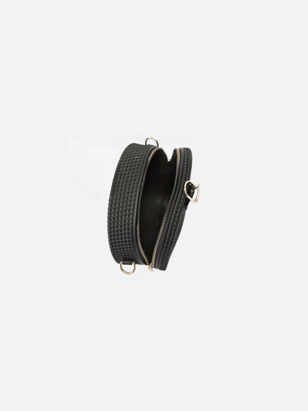 Round vegan leather bag