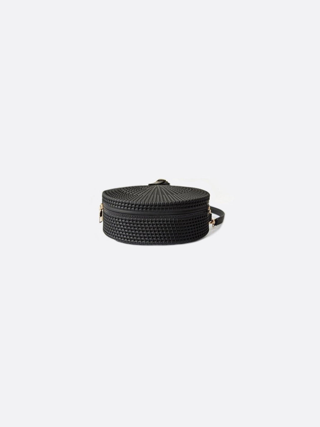 Round vegan leather bag