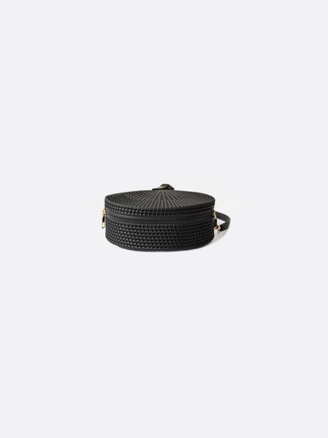Round vegan leather bag