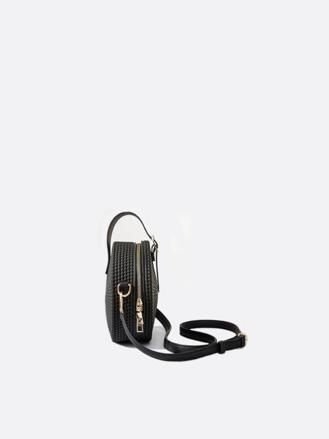 Round vegan leather bag