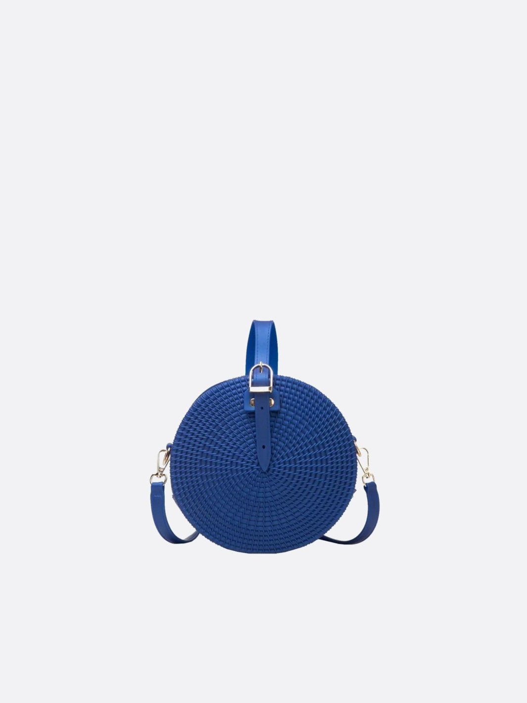 Round vegan leather bag