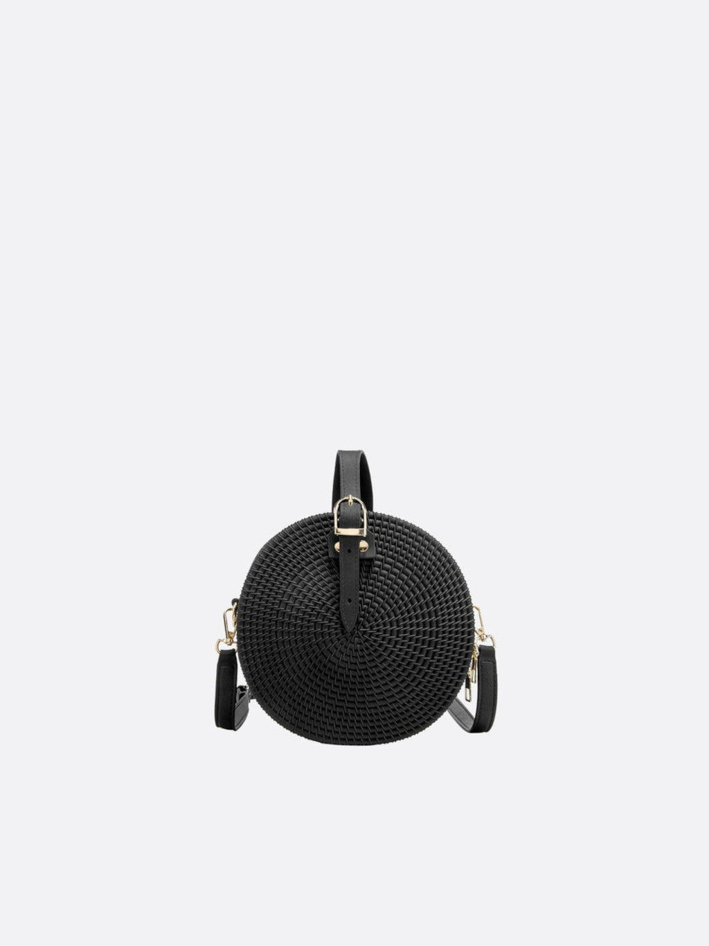 Round vegan leather bag