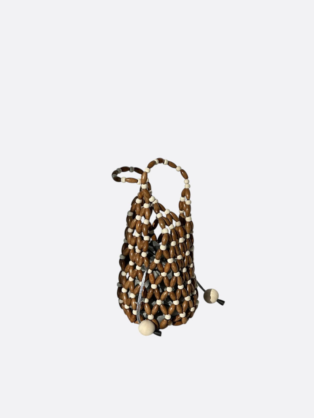 Wooden Bead Clutch Bag