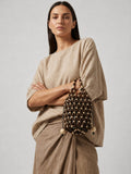 Wooden Bead Clutch Bag