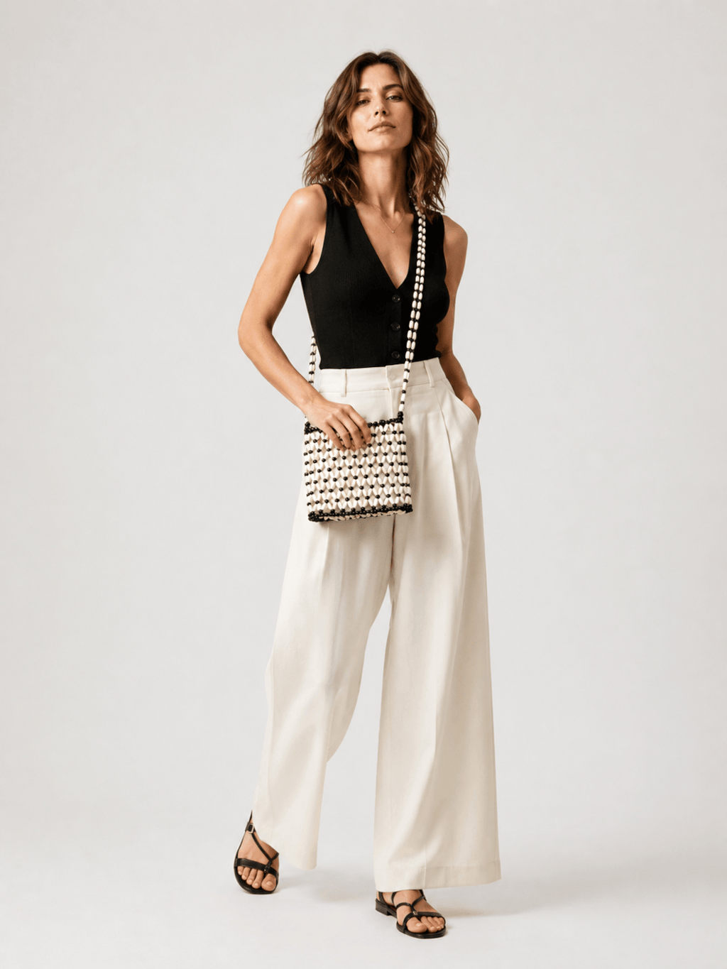 Beaded shoulder bag
