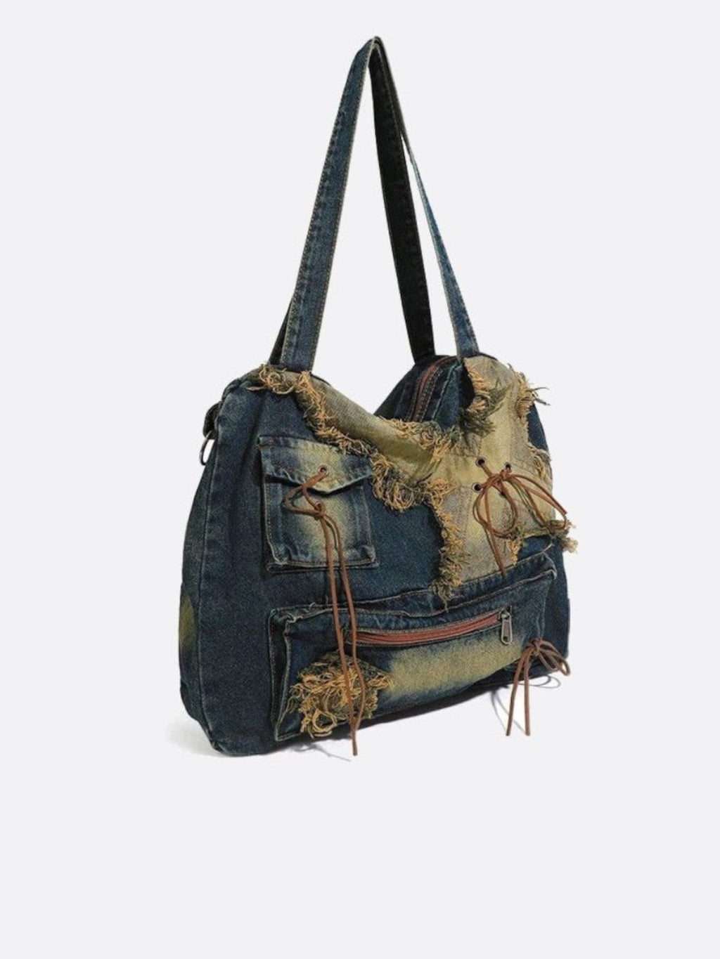 Denim messenger bag