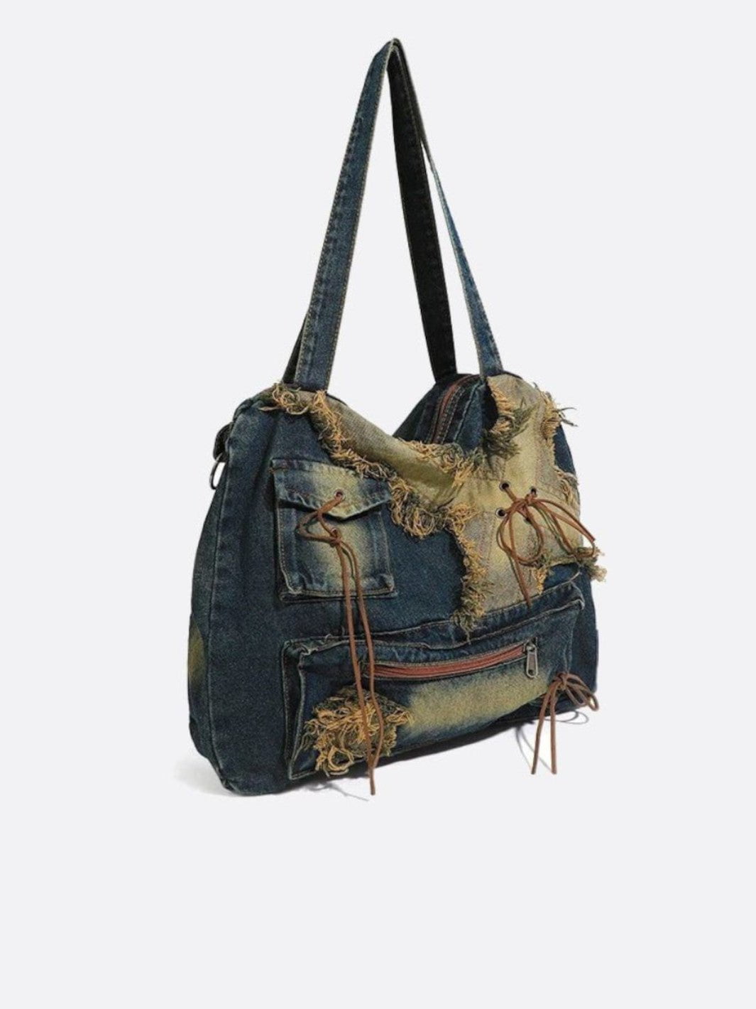 Denim messenger bag