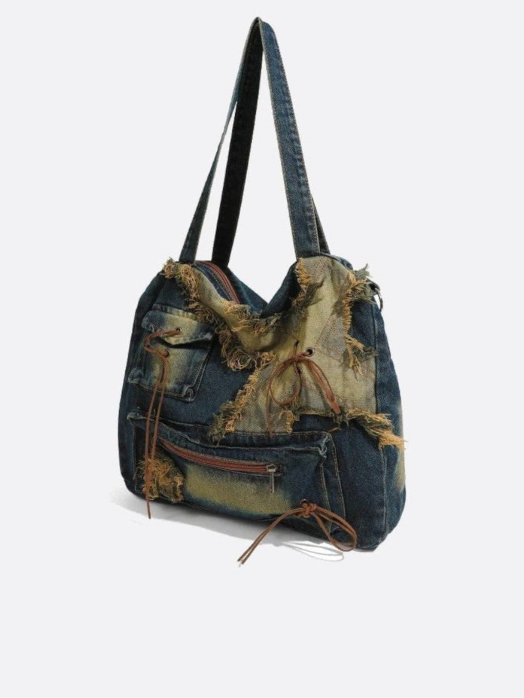 Denim messenger bag
