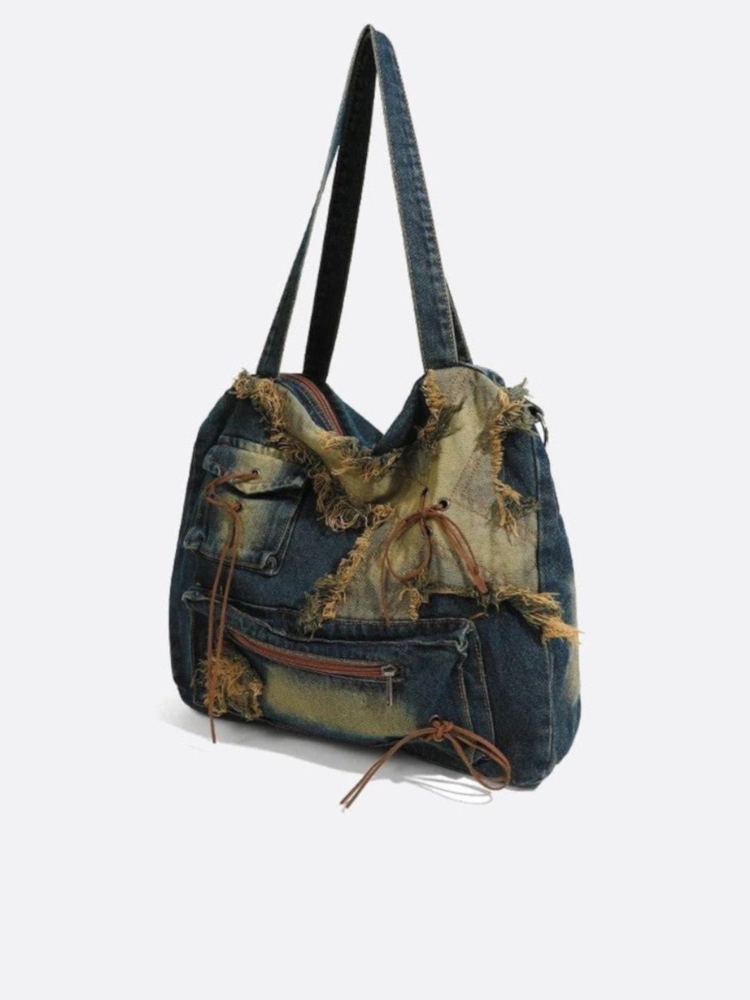 Denim messenger bag