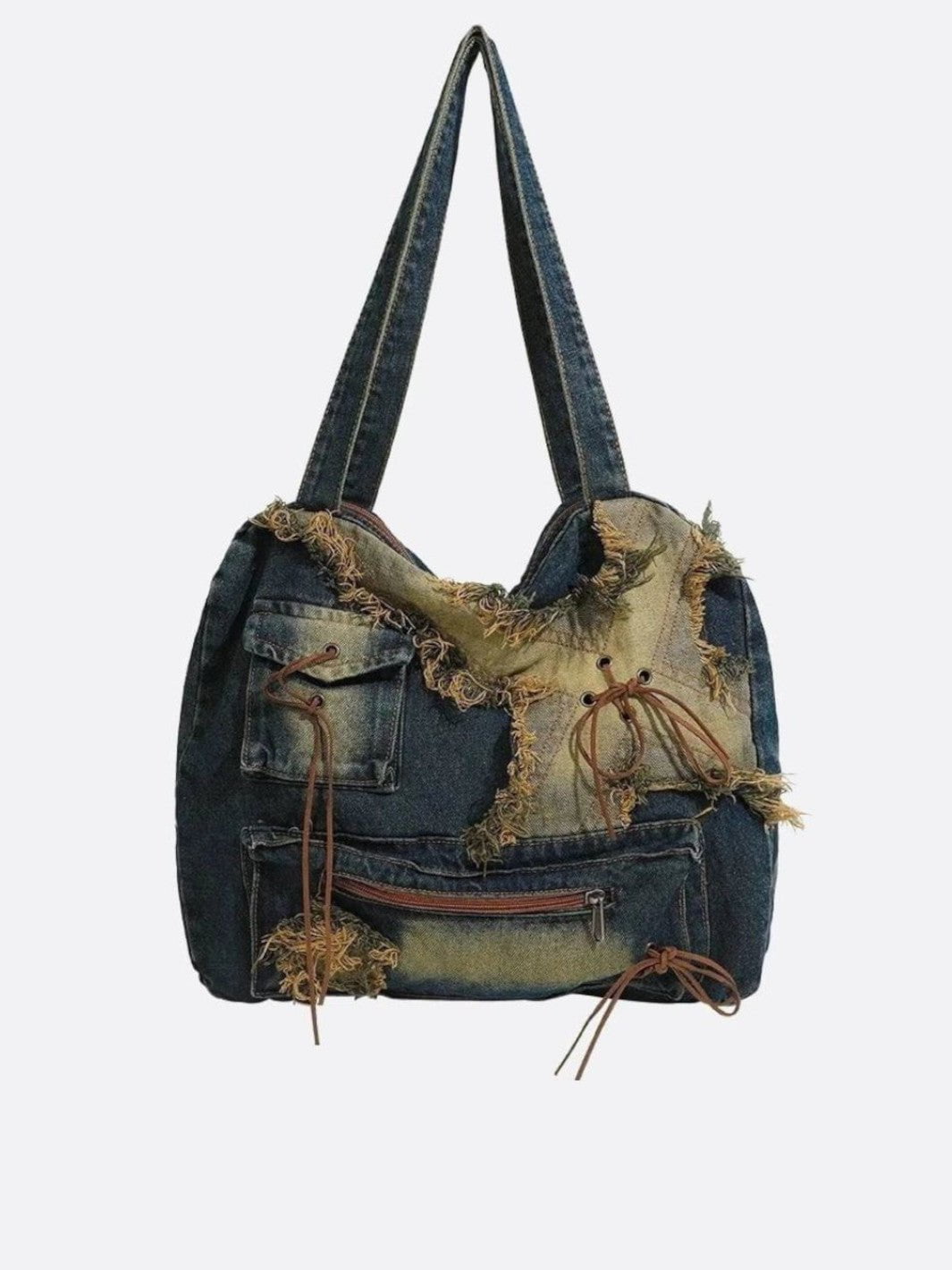Denim messenger bag