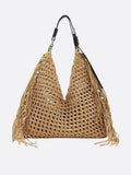 Bohemian straw bag