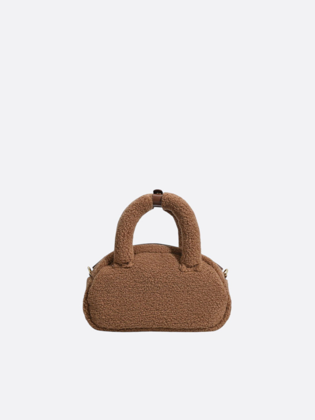 Brown fluffy bowling bag