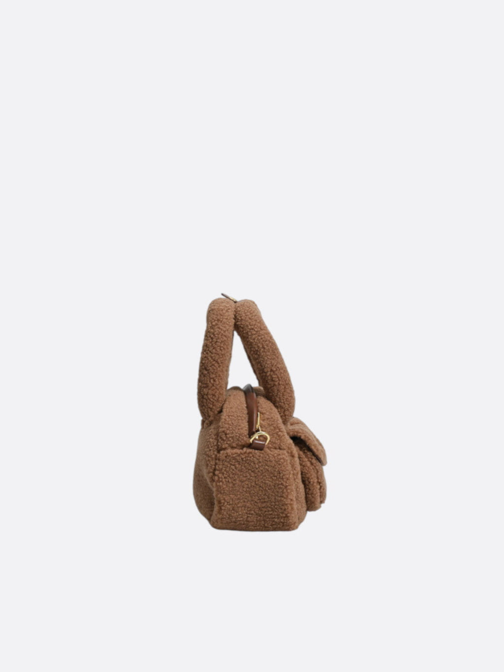 Brown fluffy bowling bag
