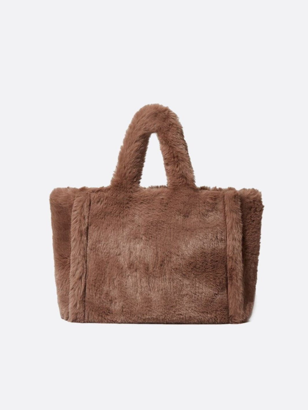faux fur tote bag