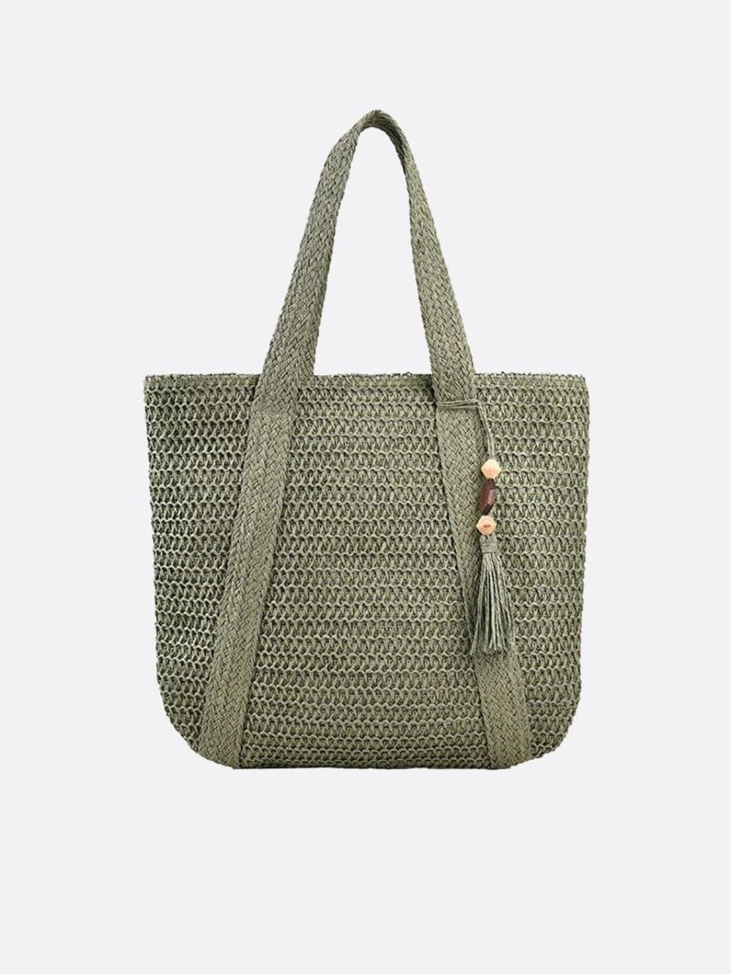 Straw tote bag