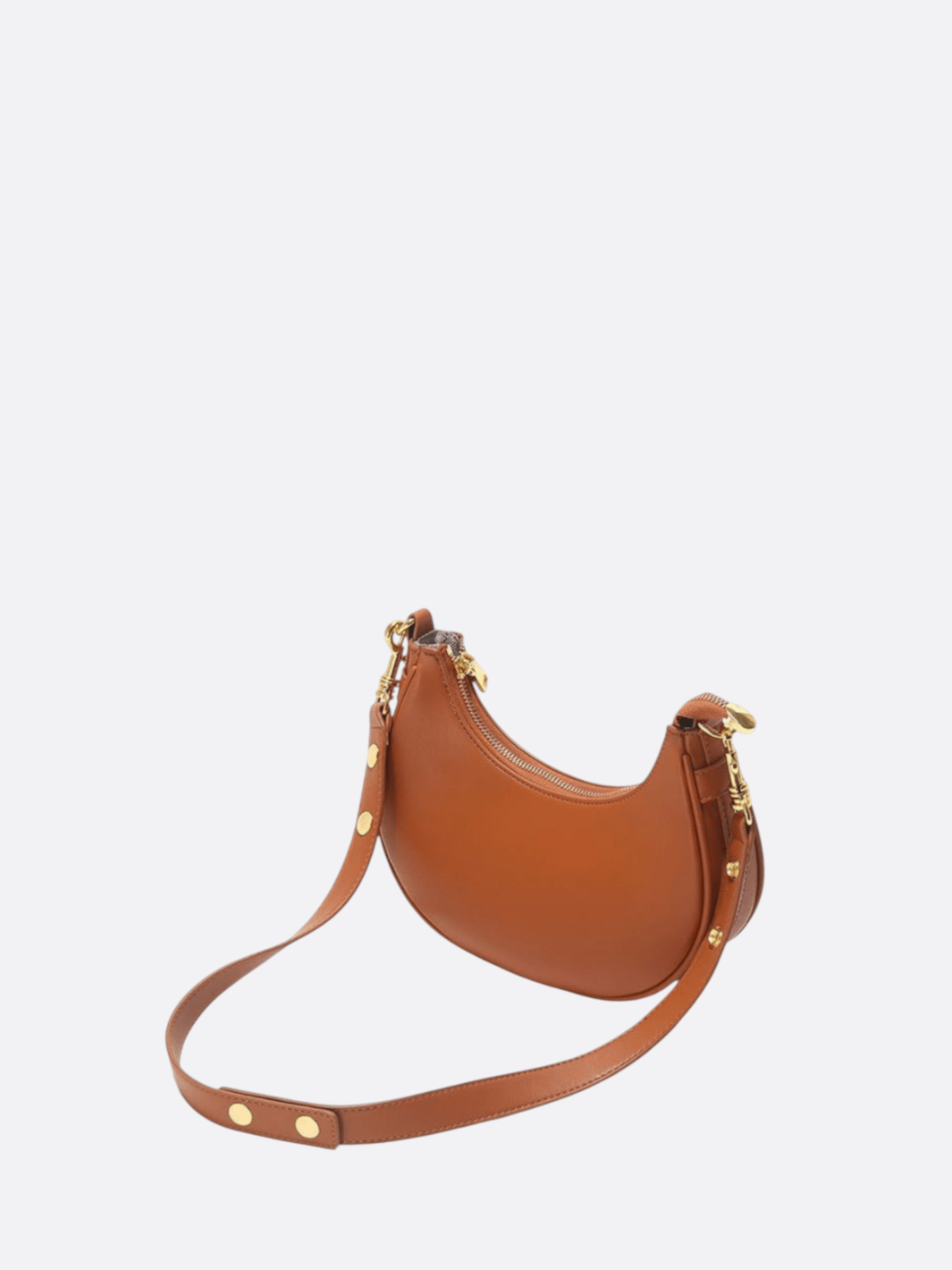 Half-moon leather shoulder bag