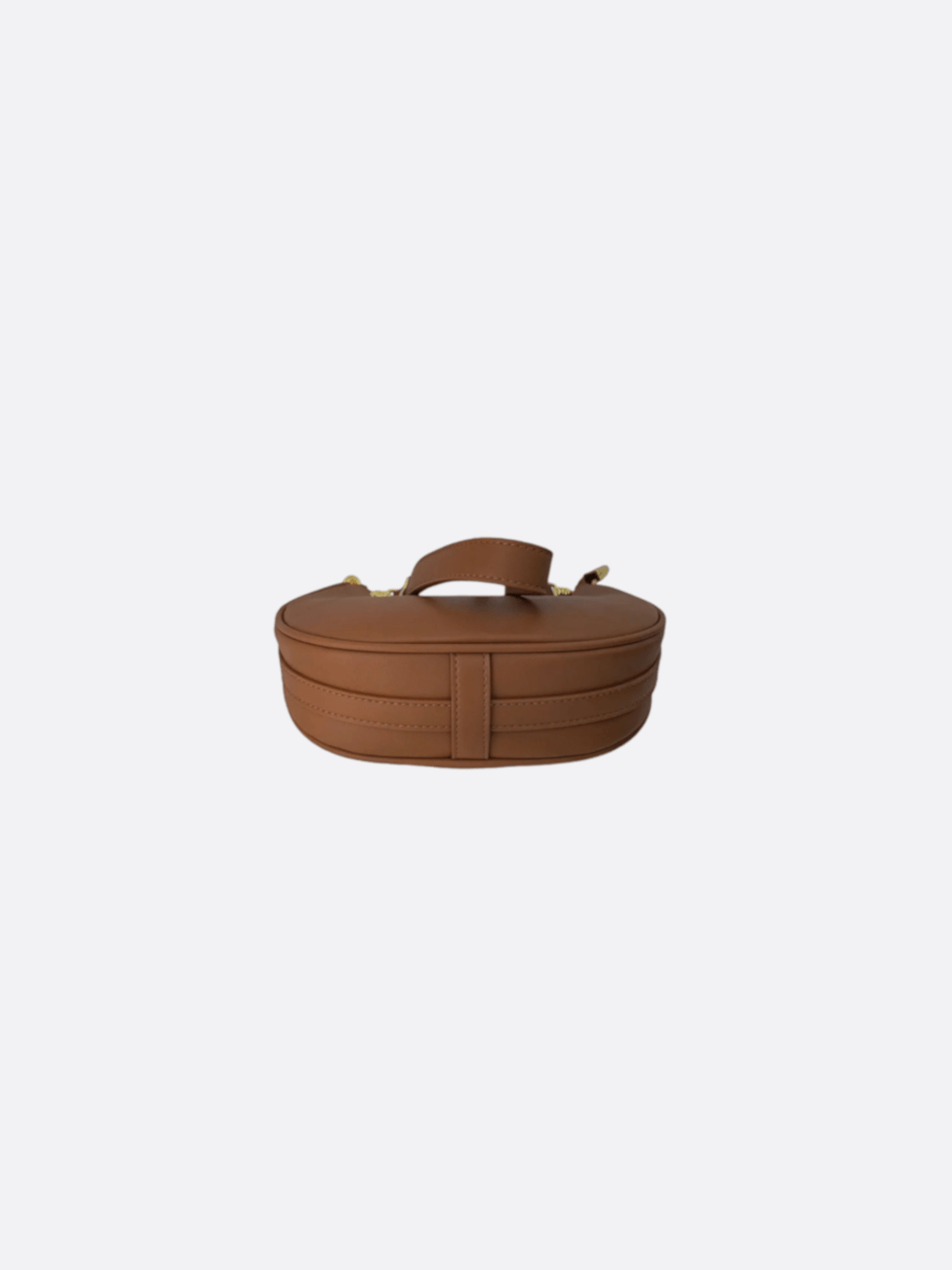 Half-moon leather shoulder bag