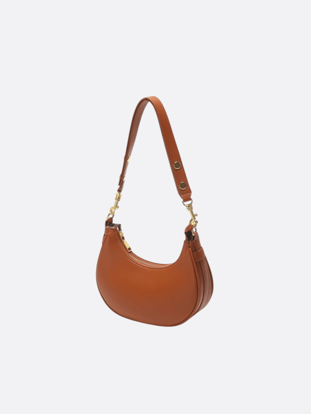 Half-moon leather shoulder bag