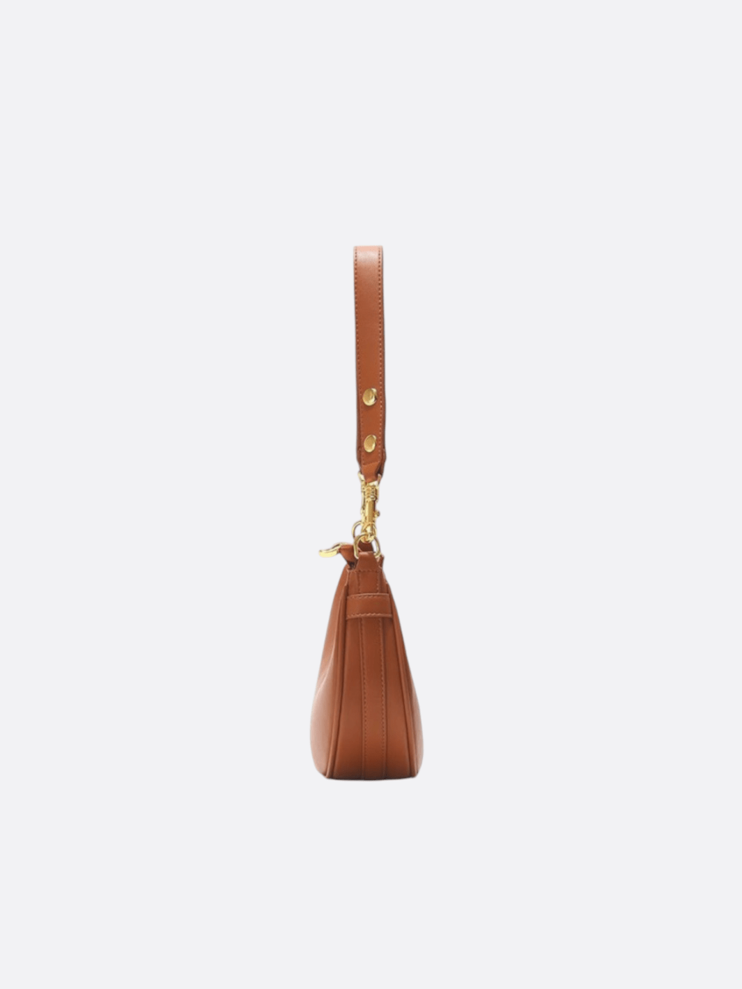 Half-moon leather shoulder bag