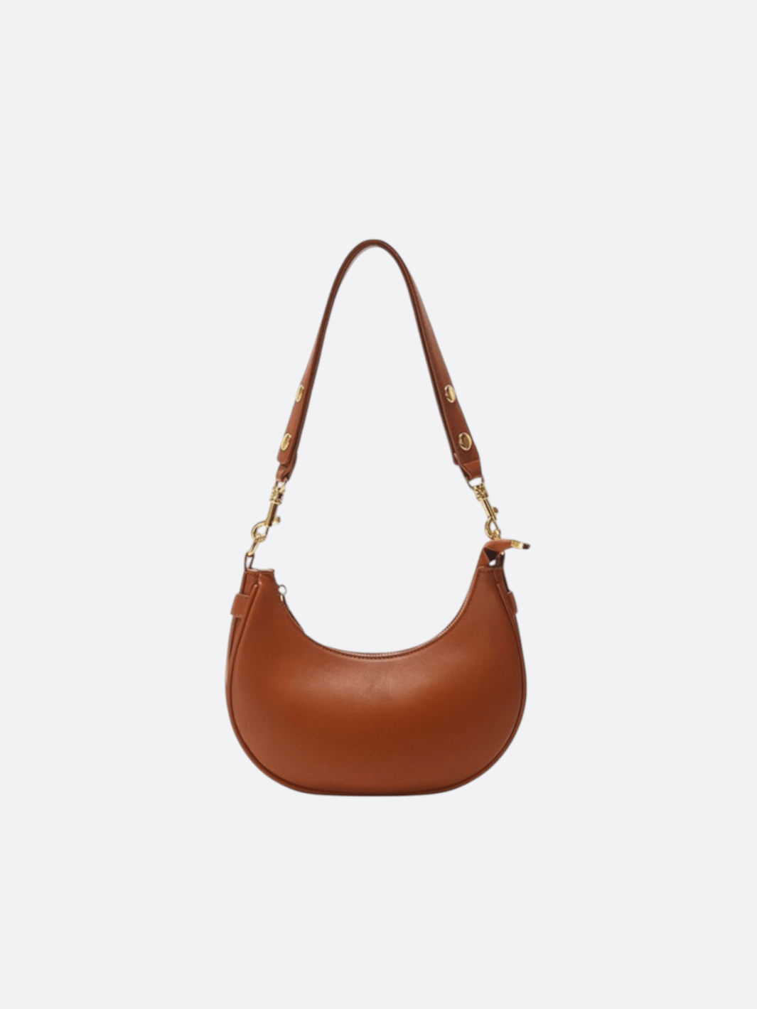 Half-moon leather shoulder bag