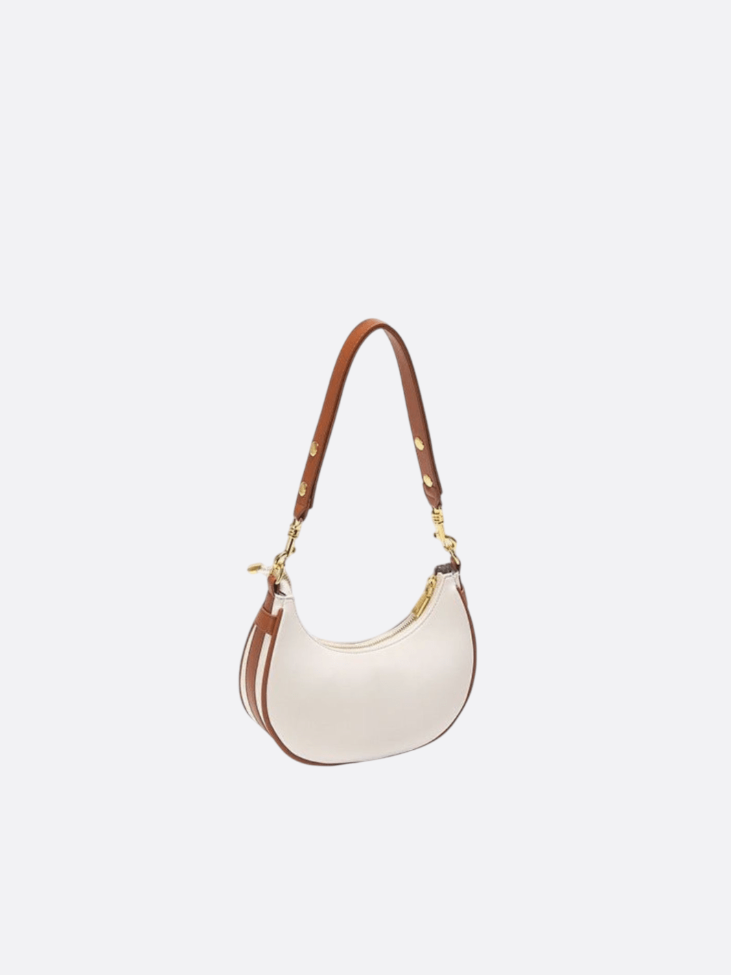 Half-moon leather shoulder bag