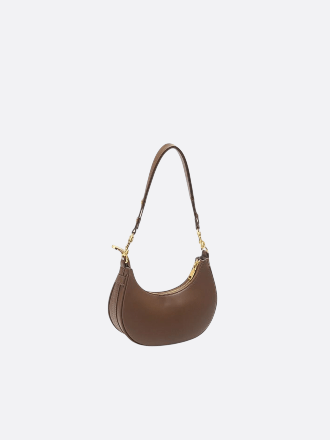 Half-moon leather shoulder bag