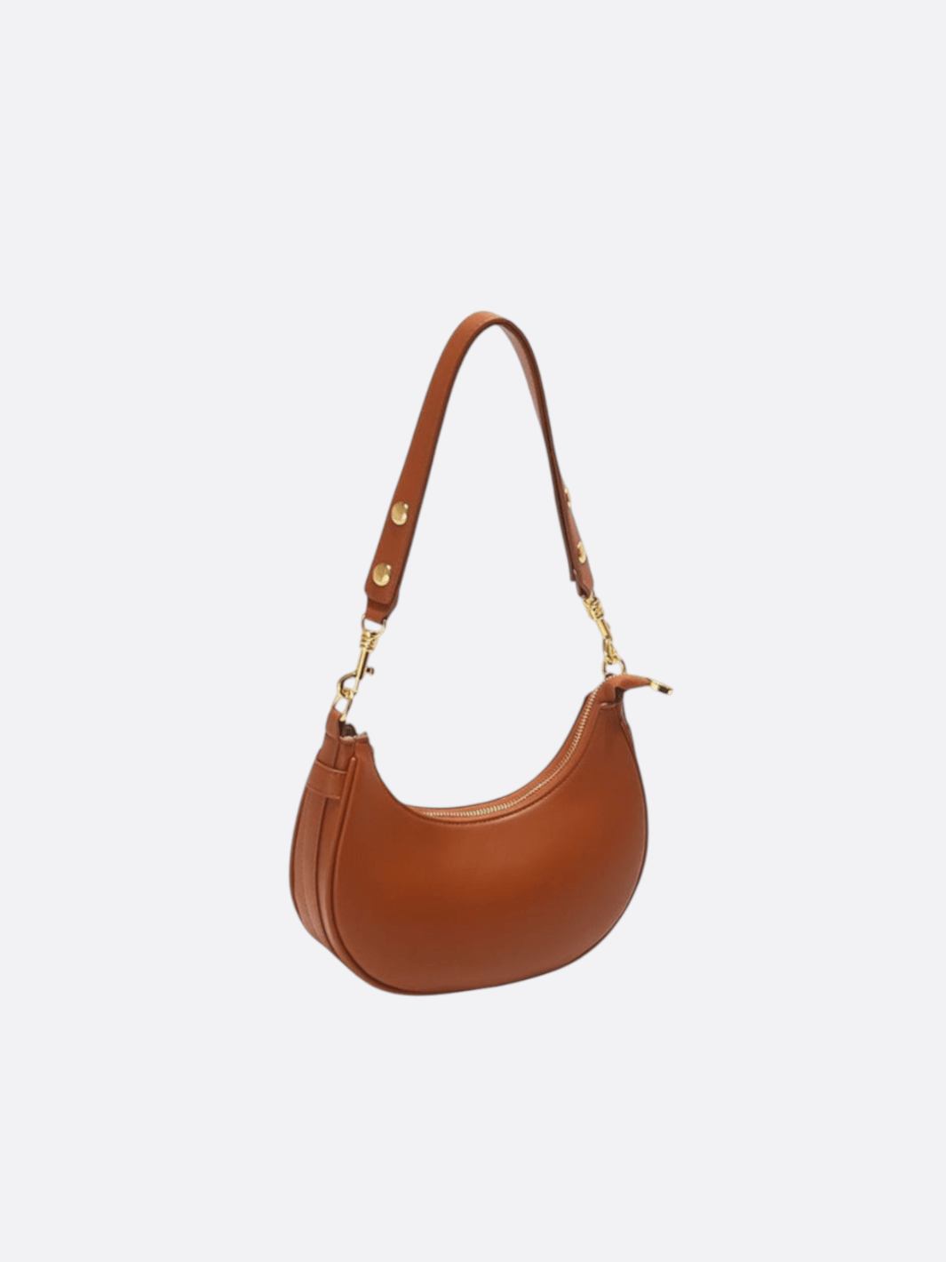 Half-moon leather shoulder bag