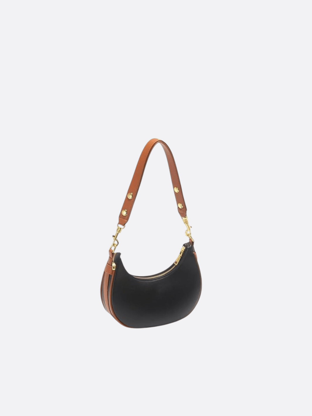 Half-moon leather shoulder bag