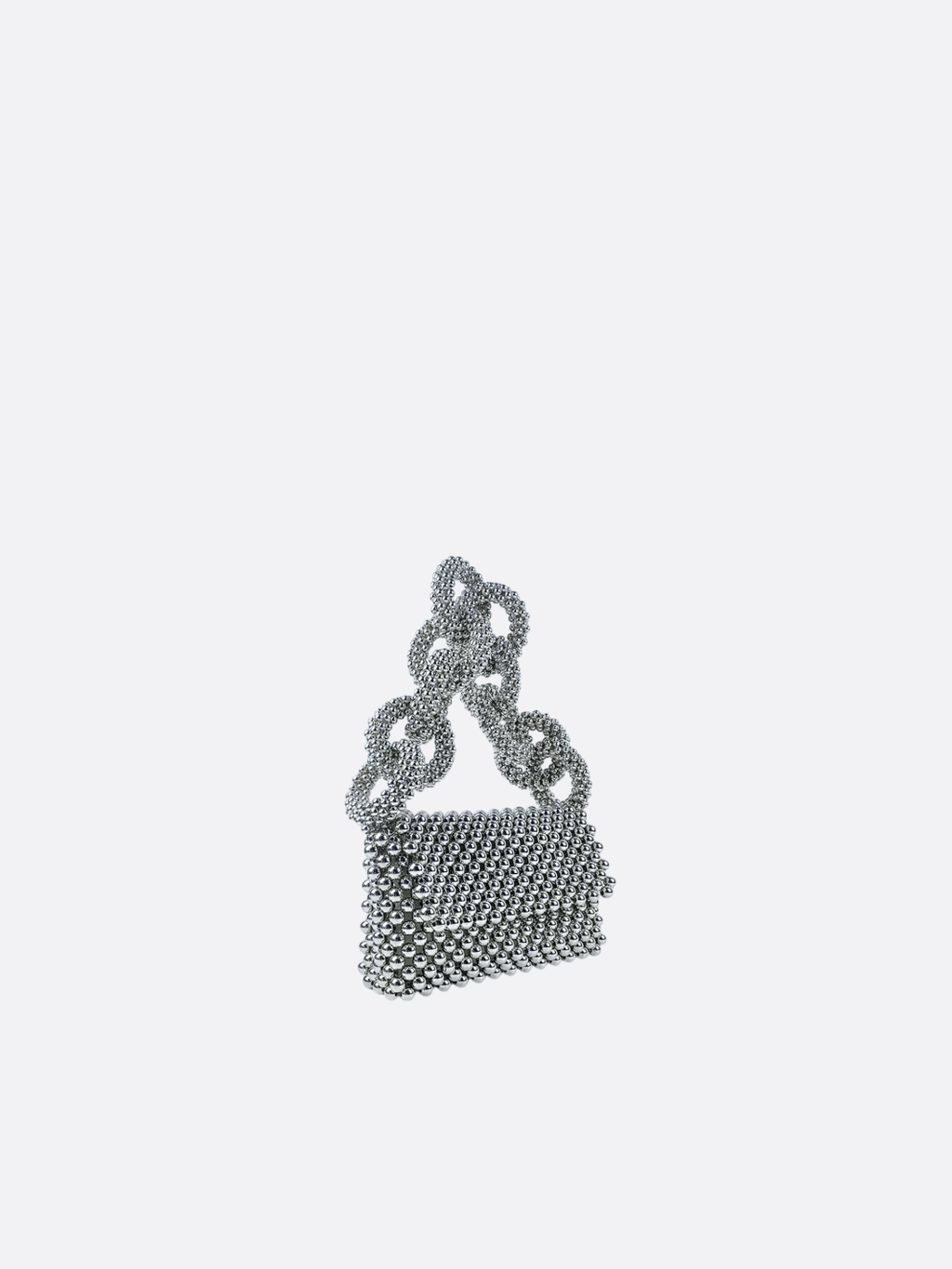 Bag with white pearls