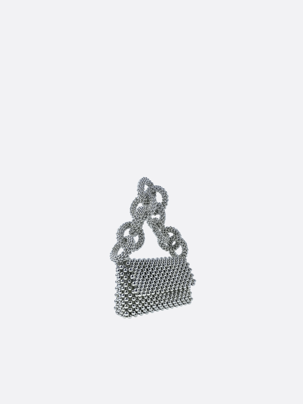 Bag with white pearls