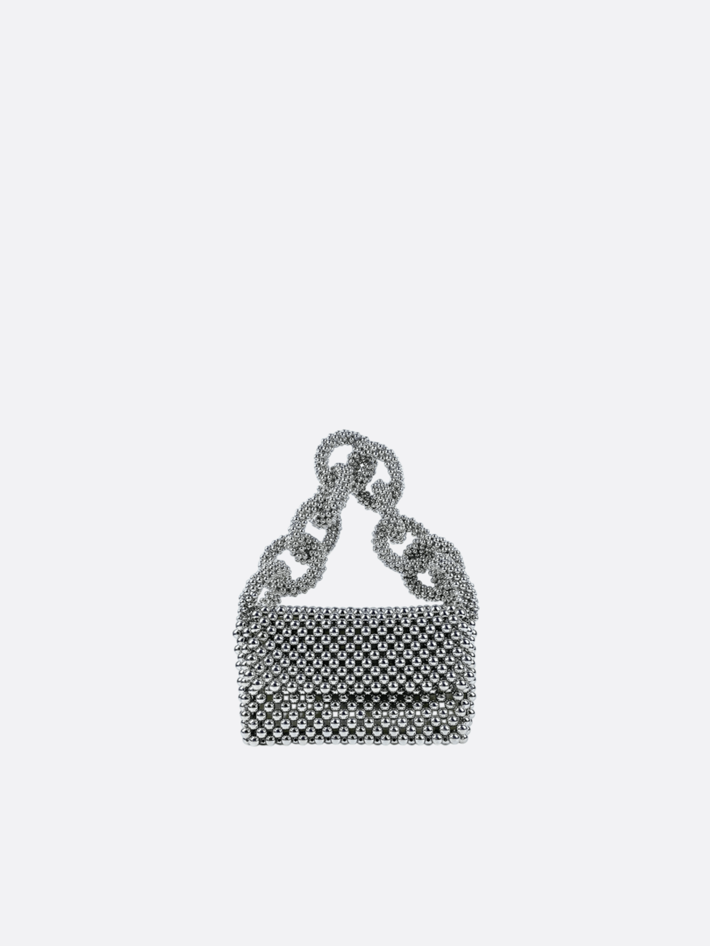 Bag with white pearls
