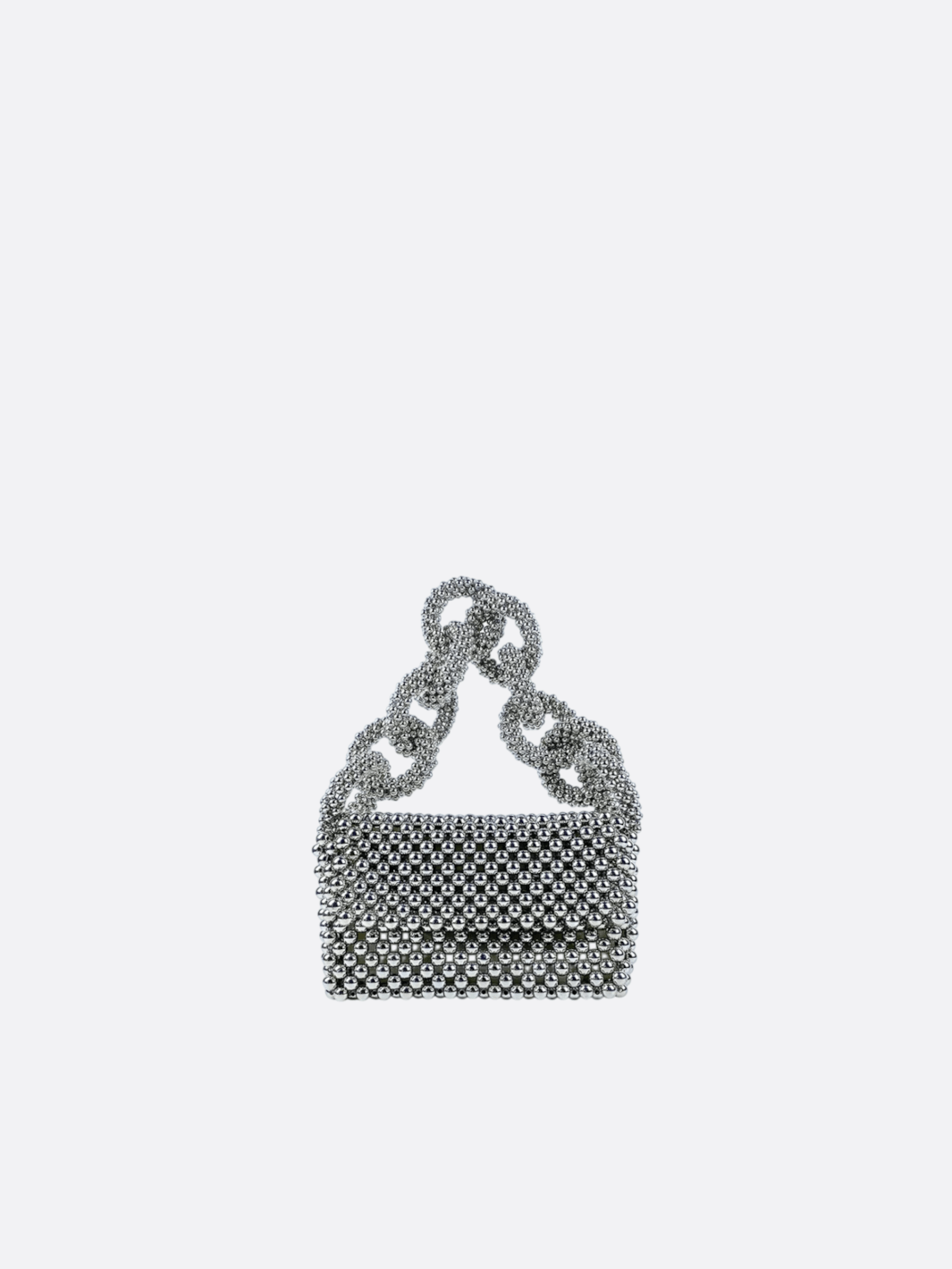 Bag with white pearls