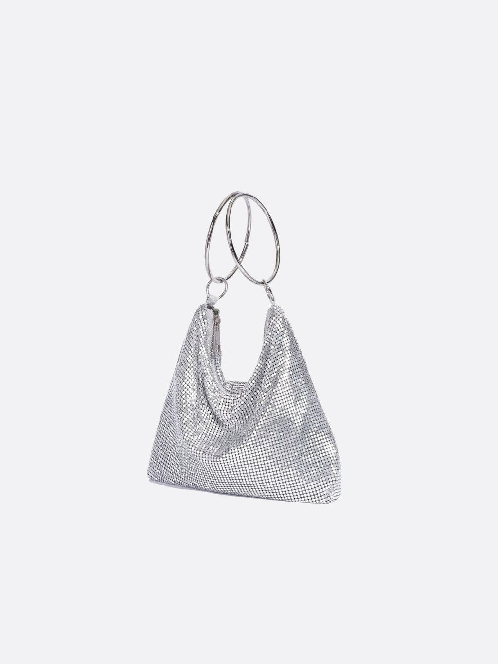 Silver evening bag