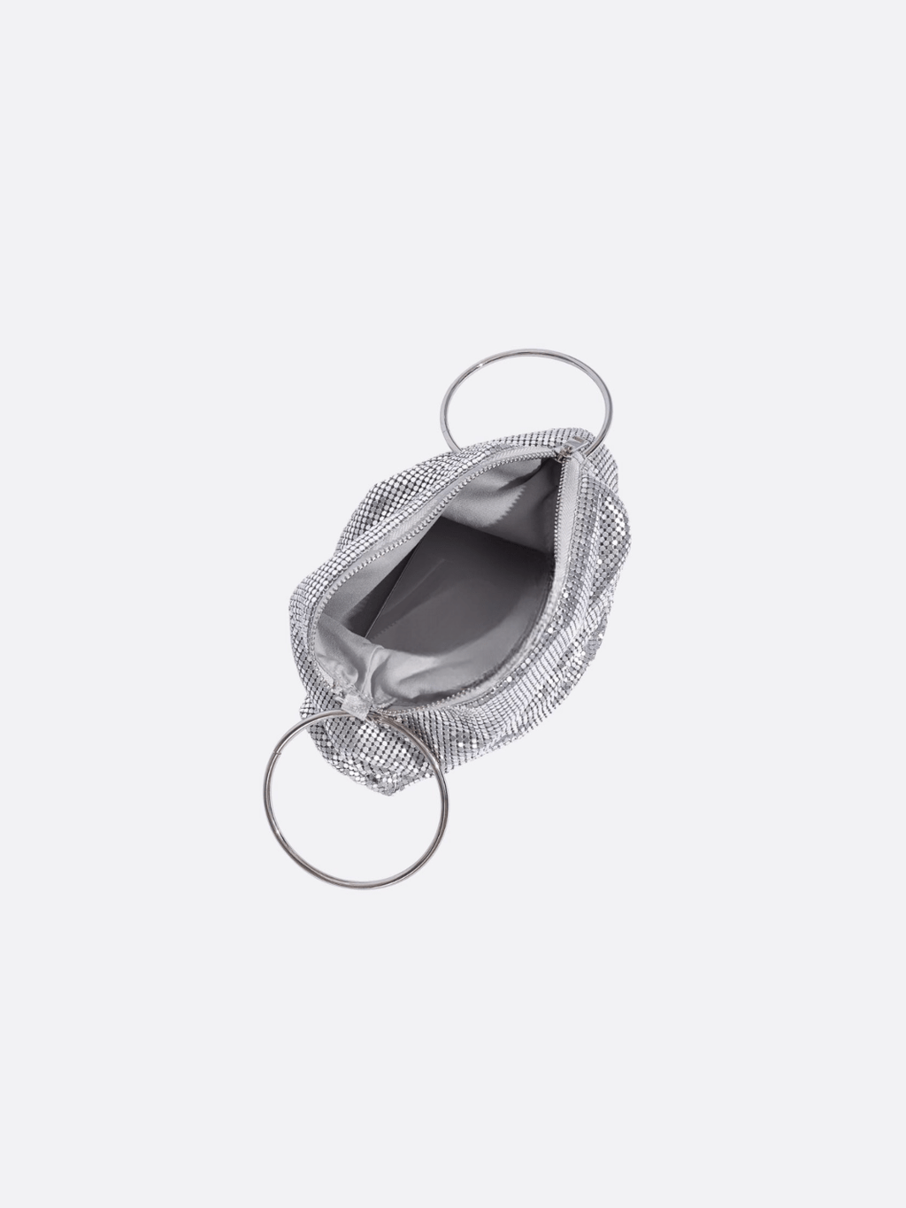 Silver evening bag