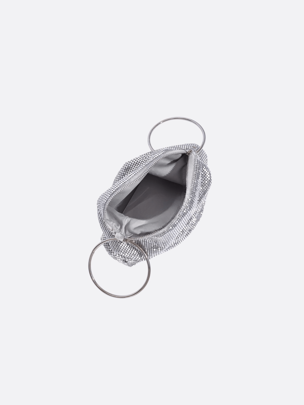 Silver evening bag