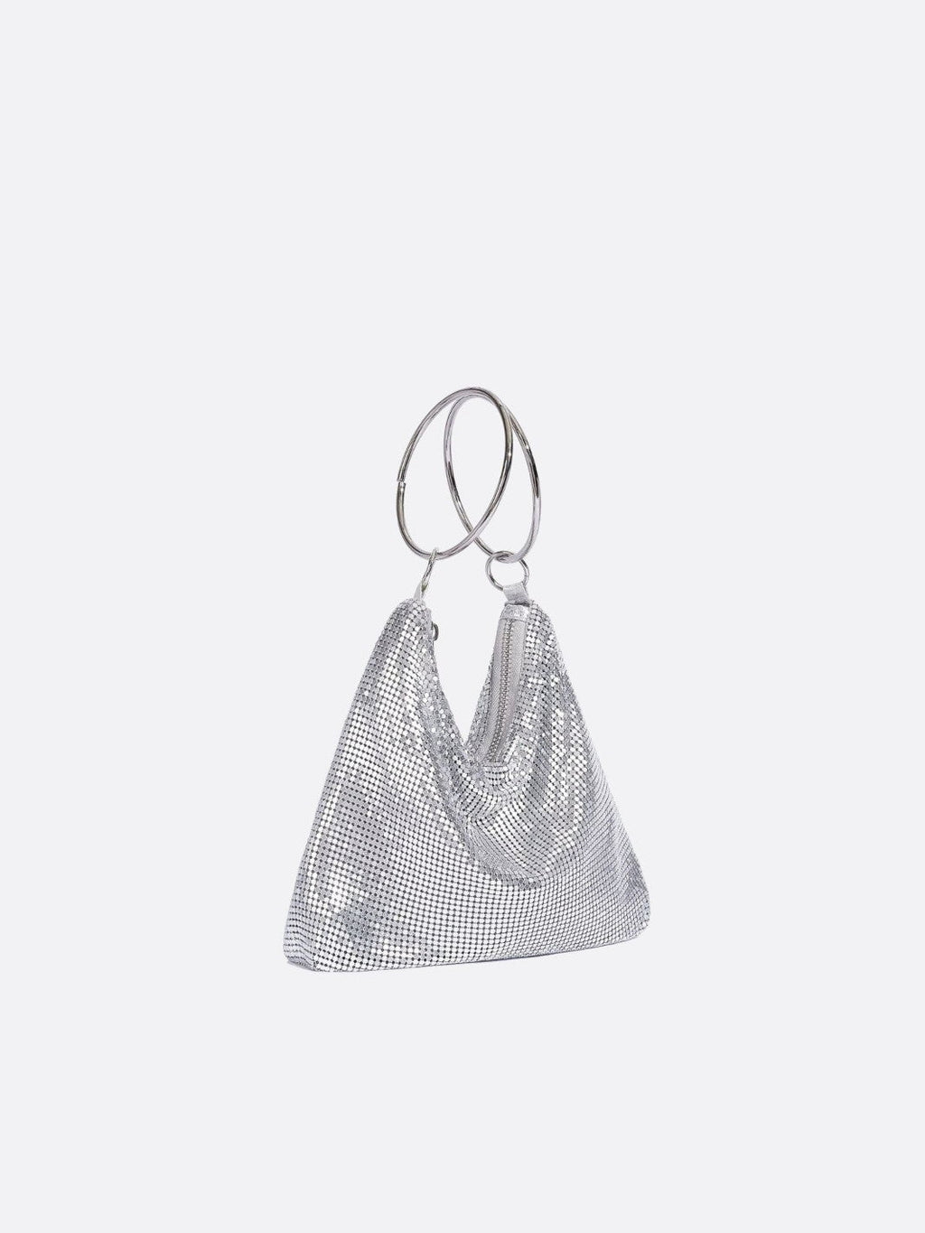 Silver evening bag