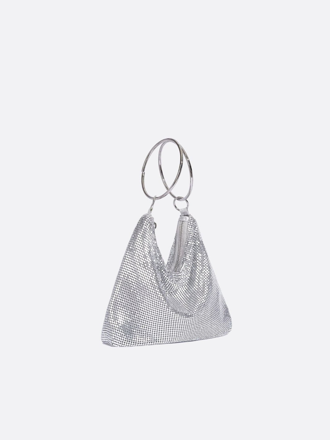 Silver evening bag